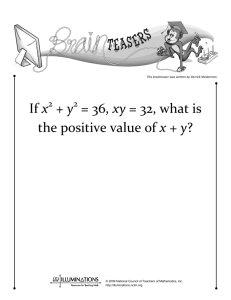 If x + y = 36, xy = 32, what is the positive value of x + y?