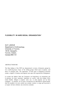 Flexibility in Hare Social Organization.