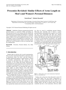 Proxemics Revisited: Similar Effects of Arms Length on Men's and