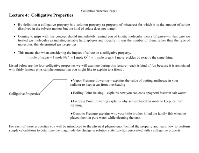 What Is The Purpose Of Colligative Properties