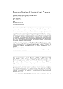 Incremental Analysis of Constraint Logic Programs