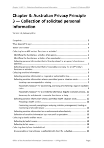 APP 3 - Office of the Australian Information Commissioner