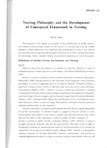 Nursing Philosophy and the Development of Conceptual Framework