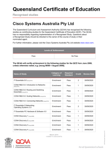 Cisco Systems Australia Pty Ltd: Queensland Certificate of