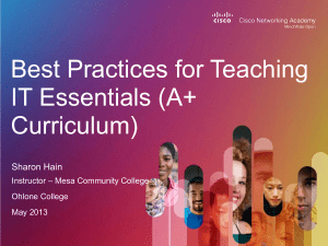 Best Practices for Teaching IT Essentials