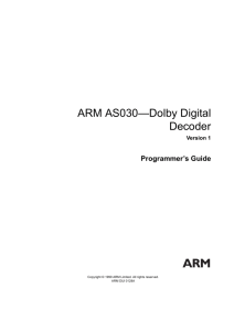 ARM AS030—Dolby Digital Decoder