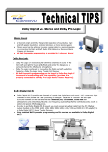 Tech Tip 5 - Dolby Digital Sound