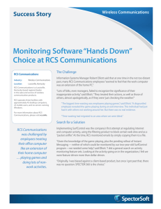 Monitoring Software “Hands Down” Choice at RCS Communications