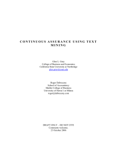 continuous assurance using text mining