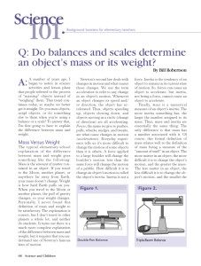 Do balances and scales determine an object's mass or