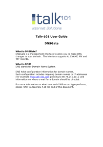 Talk-101 User Guide DNSGate