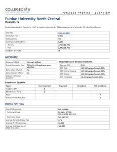 Purdue University North Central College Profile Print