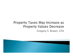 Property Taxes May Increase as Property Values Decrease