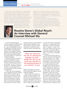 Rosetta Stone's Global Reach - Association of Corporate Counsel
