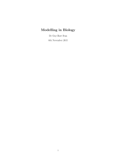 Modelling in Biology - Imperial College London