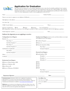 Application for Graduation - University of Missouri