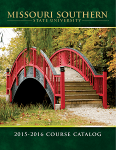 2015-2016 Catalog - Missouri Southern State University