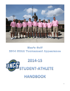 Student-Athlete Handbook Fall 2014