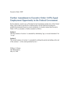 Further Amendment to Executive Order 11478, Equal
