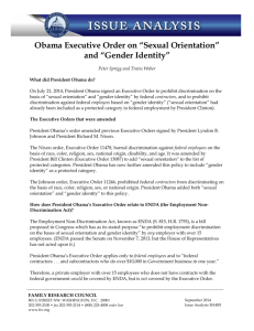 Obama Executive Order on “Sexual Orientation”
