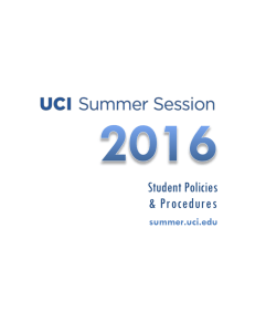 Student Policies & Procedures - Summer Session