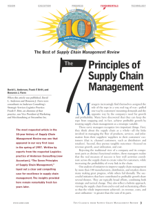 The Seven Principles of Supply Chain Management