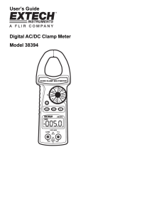 User's Guide Digital AC/DC Clamp Meter Model 38394