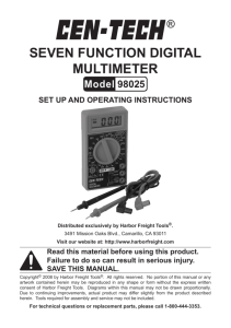 Seven function digital multimeter