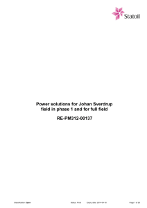 Power solutions for Johan Sverdrup field in phase 1 and for