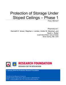 Protection of Storage Under Sloped Ceilings – Phase 1
