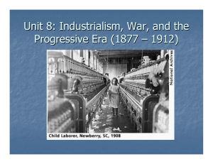 Industrialization – Progressive Era