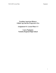 Teaching American History: Gilded Age and the Progressive Era