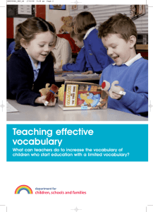 Teaching effective vocabulary