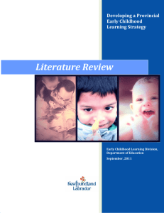 Literature Review - Education - Government of Newfoundland and