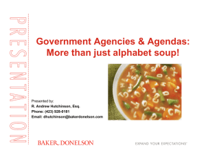 Government Agencies & Agendas: More than just alphabet soup!