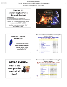 Mod 11 – Interpreting Real GDP