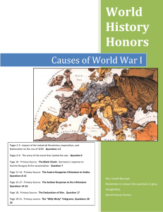 Causes of World War I