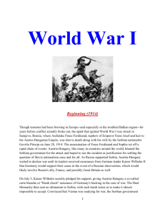 Mil Hist – WWI Overview