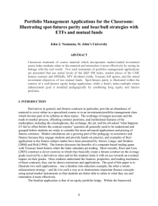 Portfolio Management Applications for the Classroom: Illustrating