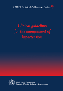 Clinical guidelines for the management of hypertension