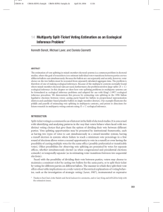 Multi-Party Split-Ticket Voting Estimation as an Ecological Inference