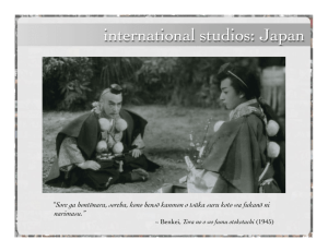 week 11 ~ international studios: Japan