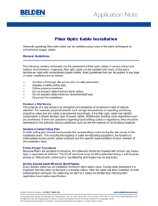 Fiber Optic Cable Installation - www.belden