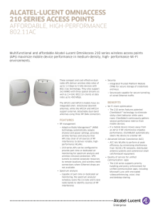 OmniAccess 210 Series Access Points - Alcatel