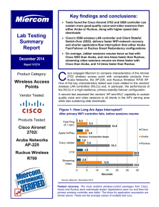 Miercom Report - Cisco Aironet 2702i AP Competitive Testing