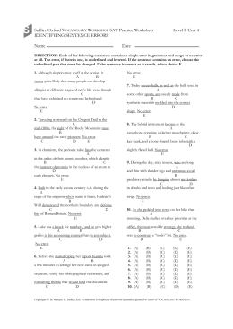 Lexical Grammar Test