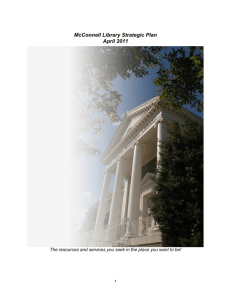 McConnell Library Strategic Plan April 2011