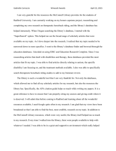 Research Essay - McConnell Library