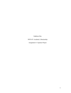 1 Kathleen Otto INFO 651 Academic Librarianship Assignment 4