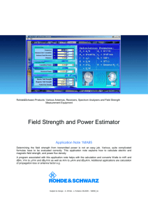 Field Strength and Power Estimator